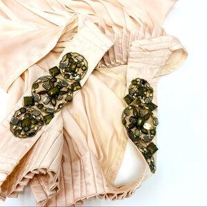 Maternal America Sequin Gathered Cream top Small